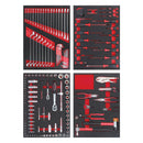 Filled tool trolley, 7 drawers with 134psc. of tools AQT7134 AutoEQ